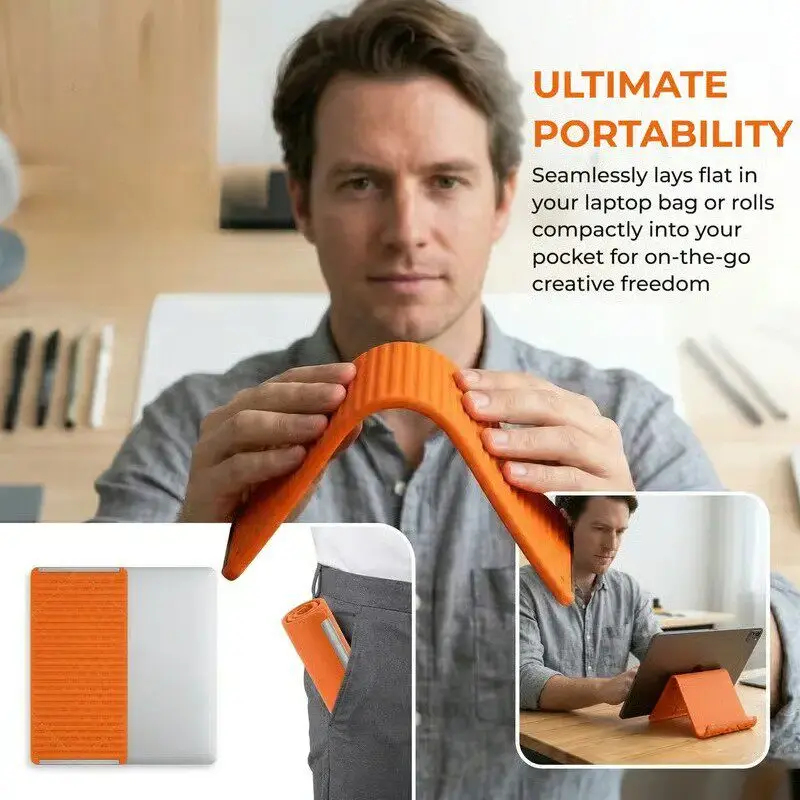 Travel Accessories Display - Silicone Foldable Phone Stand Tablets Laptops
