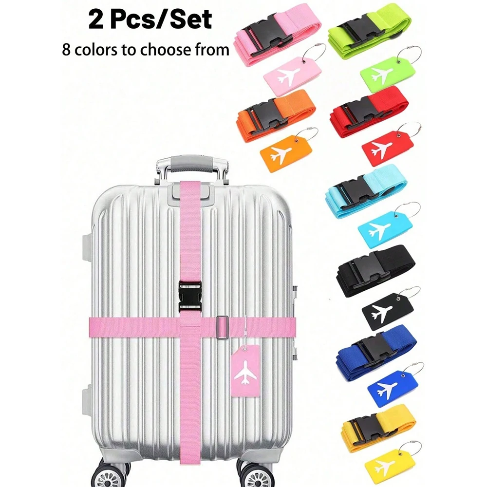 Travel Accessories Sale - Luggage Strap Set with Luggage Tag