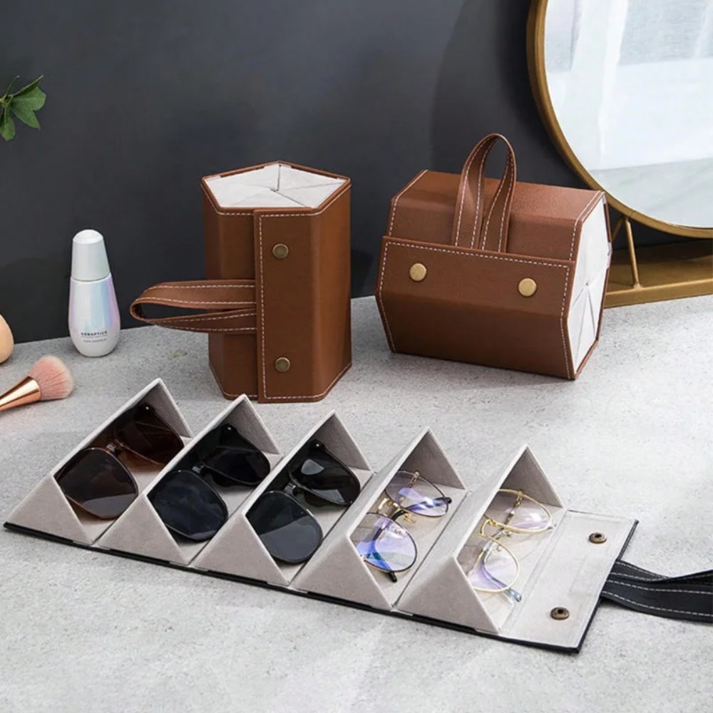 Travel Accessories Display - Multi-slot Portable Glasses Organizer 2/3/4/5/6 Multi-slot