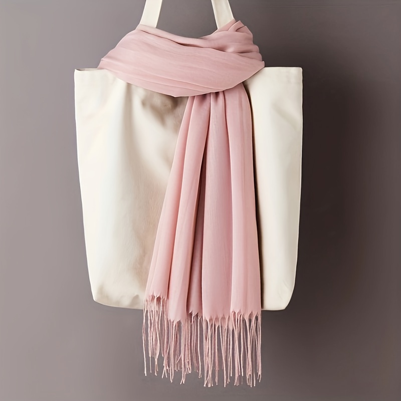 Quality Travel Accessories - Unisex Classic Solid Color Scarf -