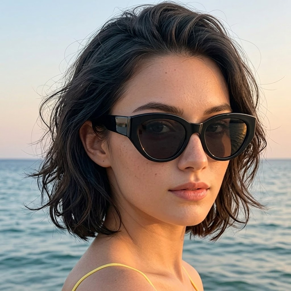 Quality Travel Accessories - Women Men Classic Cat-Eye Polarized Sunglasses