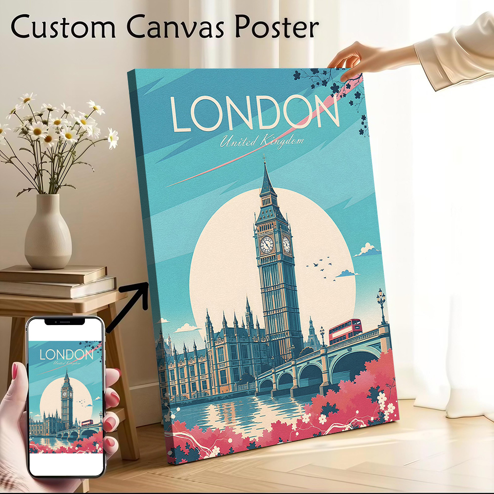 Travel Accessories London - London Travel Canvas Poster Wall Art