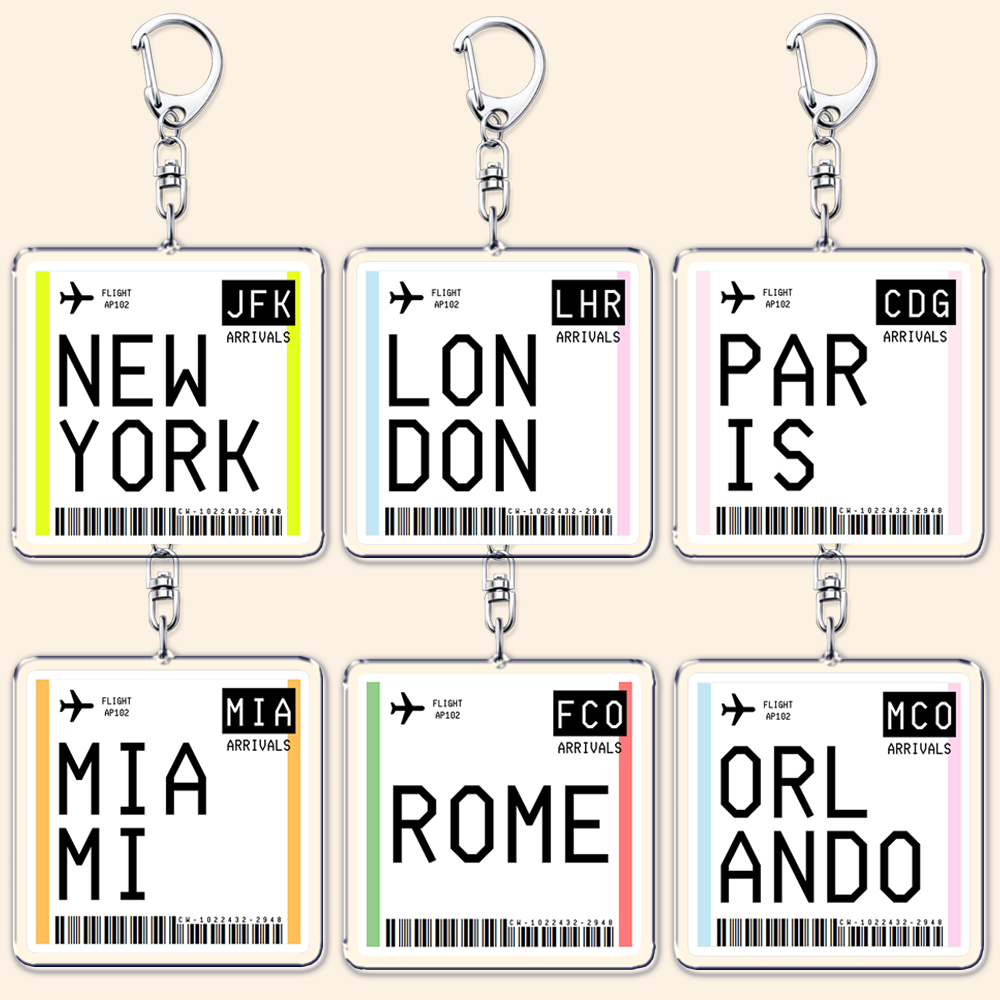 Travel Accessories London - Travel Plane Ticket Boarding Pass Keychain