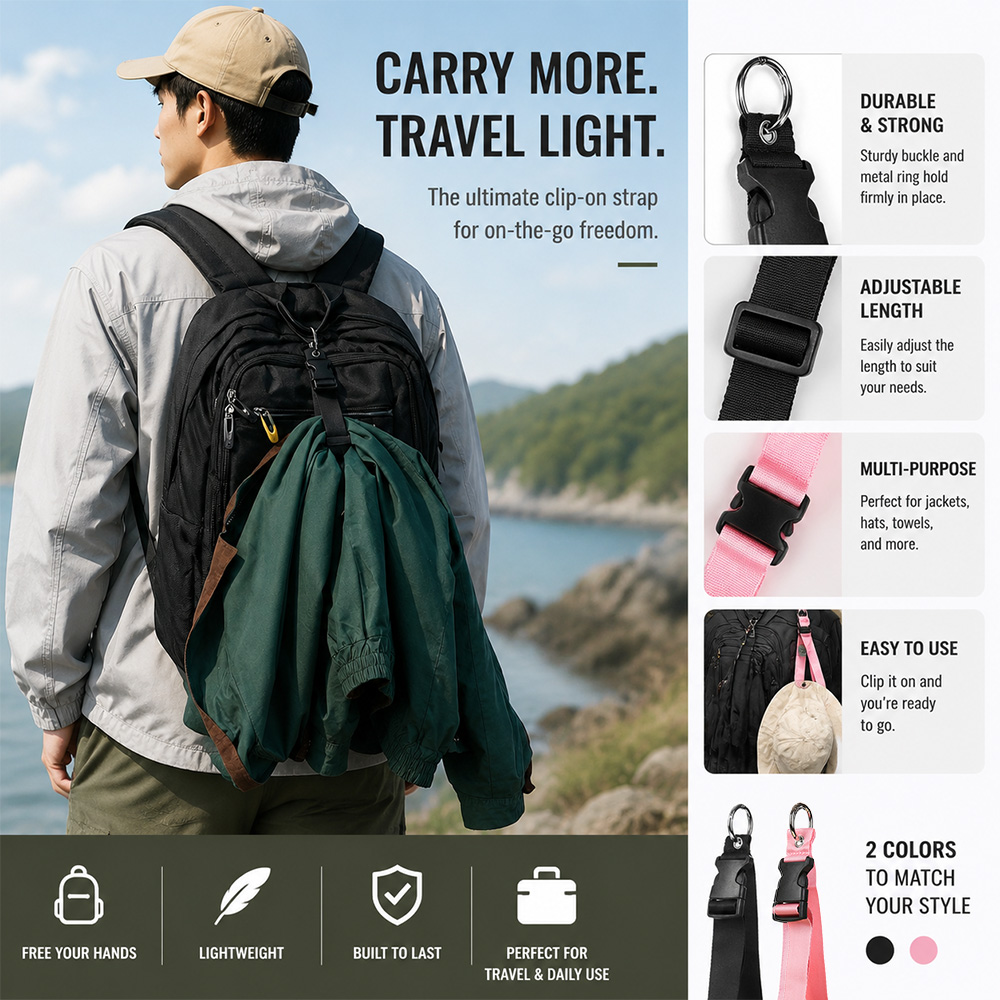 Travel Accessories Gifts For Men - Portable Anti-Theft Luggage Strap Durable Outdoor