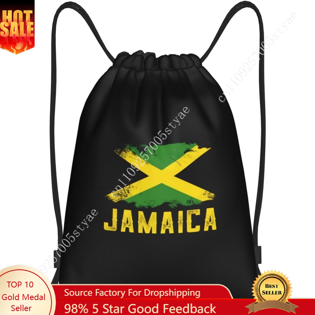 Jamaica Flag Drawstring Bag Ba - Travel Accessories For Jamaica 评论和价格