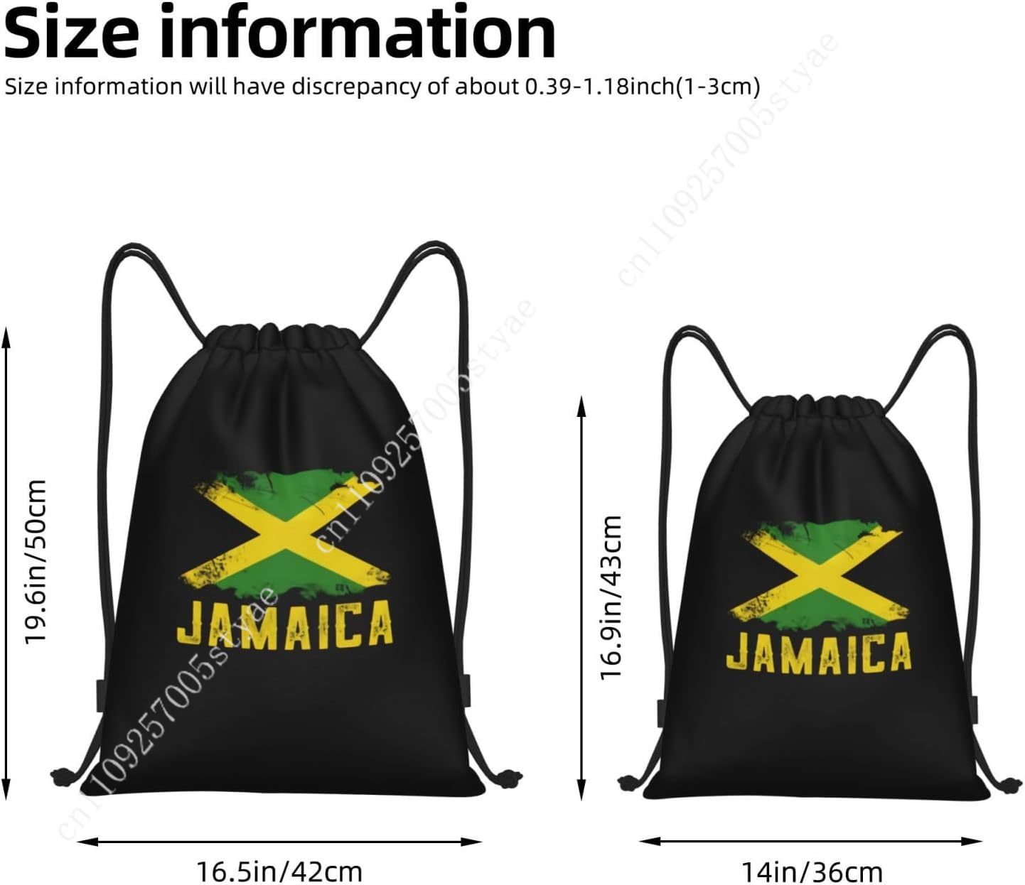 Jamaica Flag Drawstring Bag Ba - Travel Accessories For Jamaica 评论和价格