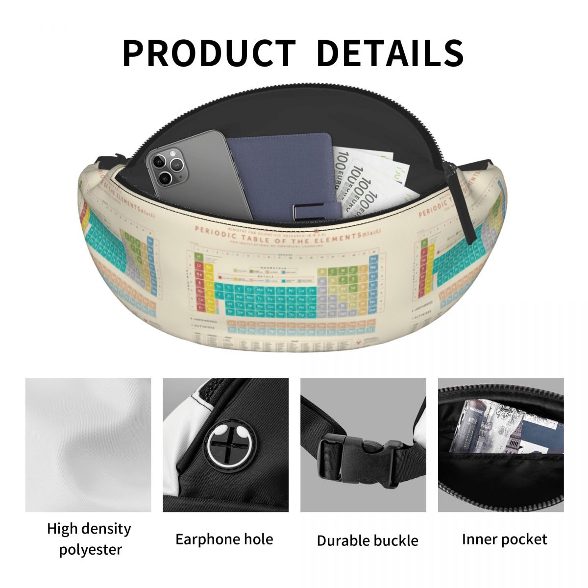 Cool Elements Periodic Table F - Travel Accessories Pouch For Women 评论和价格