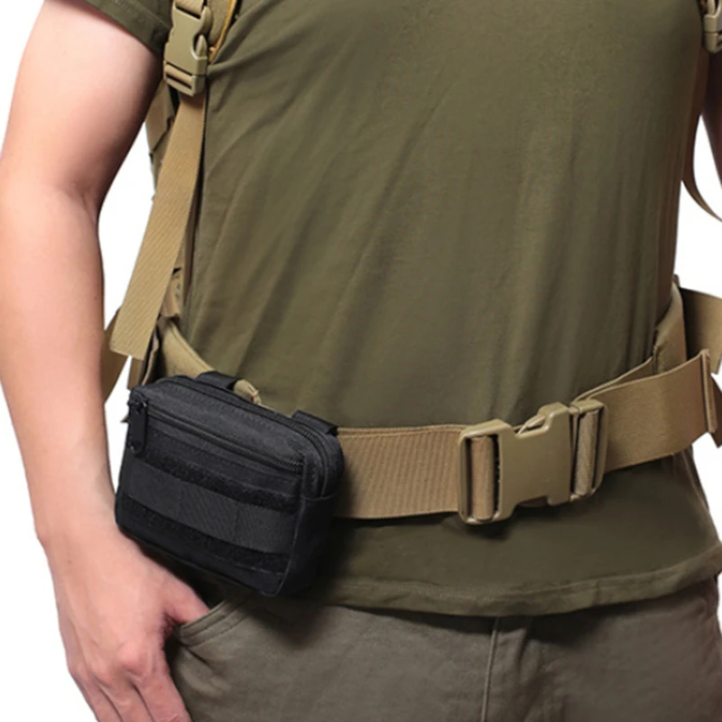 Double Layer EDC Pack Men Moll - Travel Accessories Hip Belt 评论和价格