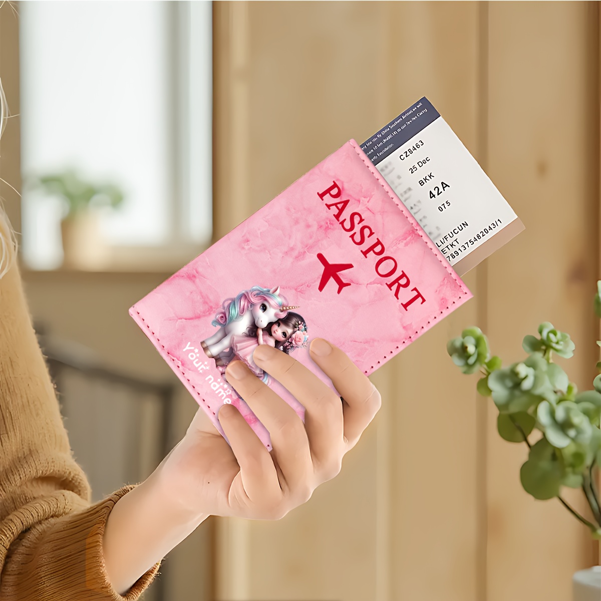 Unicorn Girl Pattern PU Passpo - Quality Travel Accessories 评论和价格