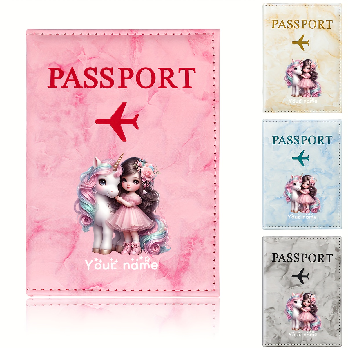 Unicorn Girl Pattern PU Passpo - Quality Travel Accessories 评论和价格