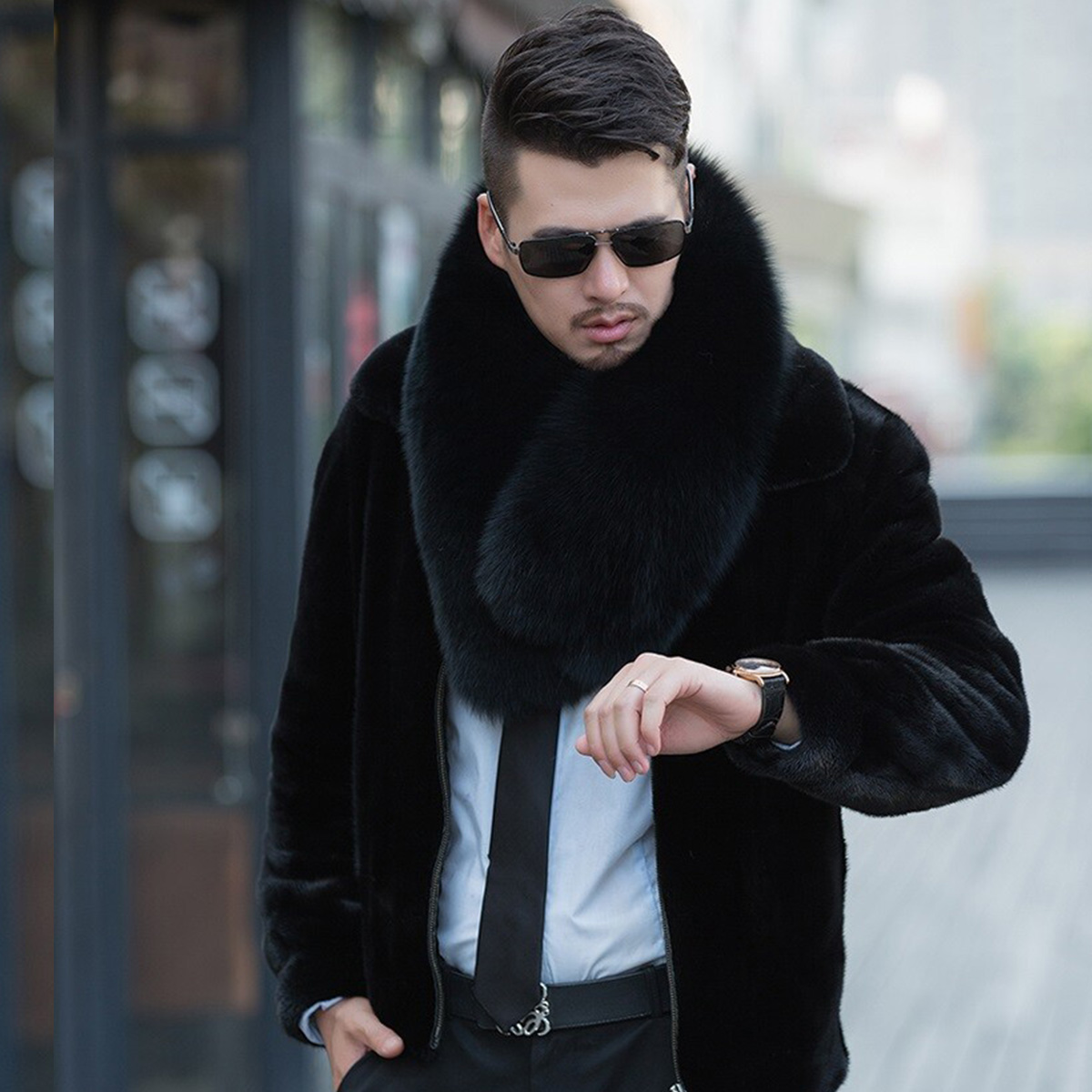 Genuine Fox Fur Scarf Winter A - Travel Accessories Sale 评论和价格