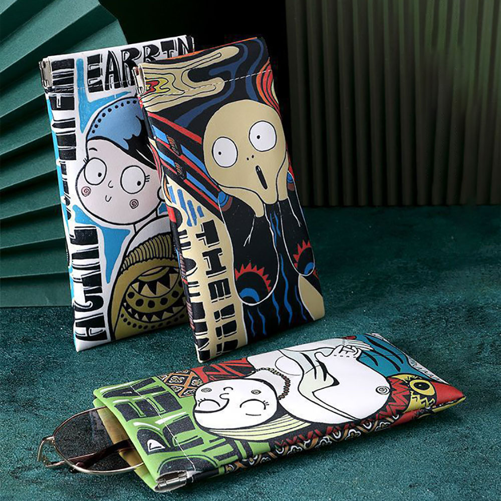 Cartoon Sunglasses Case PU Lea - Travel Accessories Pouch For Women 评论和价格