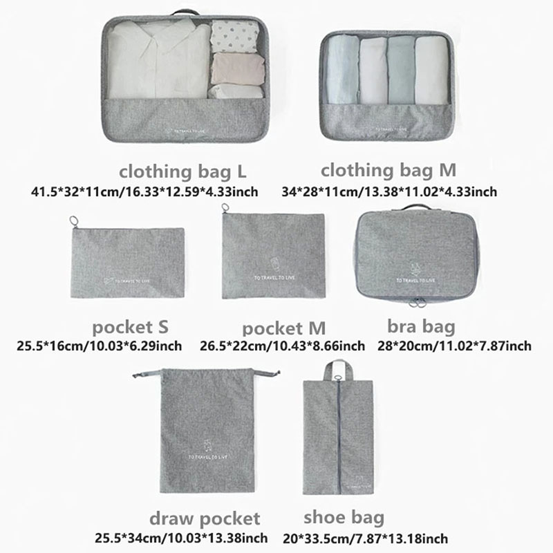 7 Piece Travel Packing Cubes S - Travel Accessories Pouch For Women 评论和价格