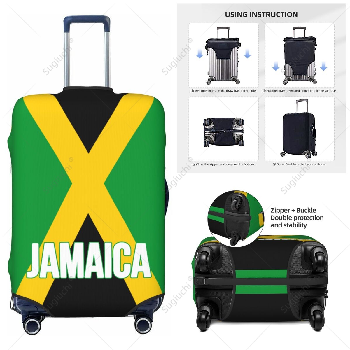 Jamaica Flag Luggage Cover Sui - Travel Accessories For Jamaica 评论和价格