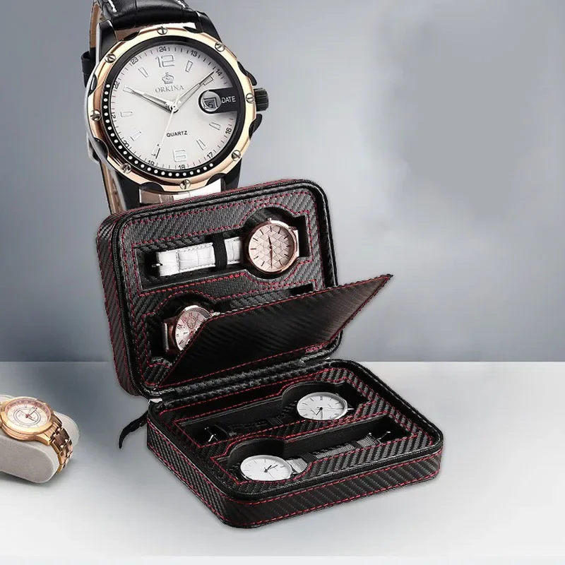 4-Slot Portable Watch Storage  - Travel Accessories Display 评论和价格