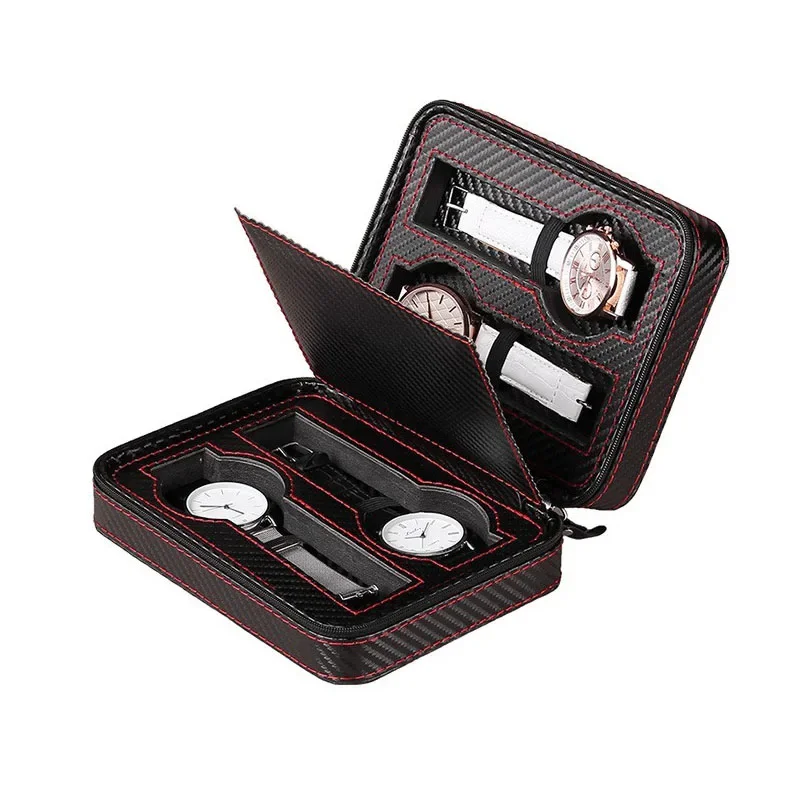 4-Slot Portable Watch Storage  - Travel Accessories Display 评论和价格