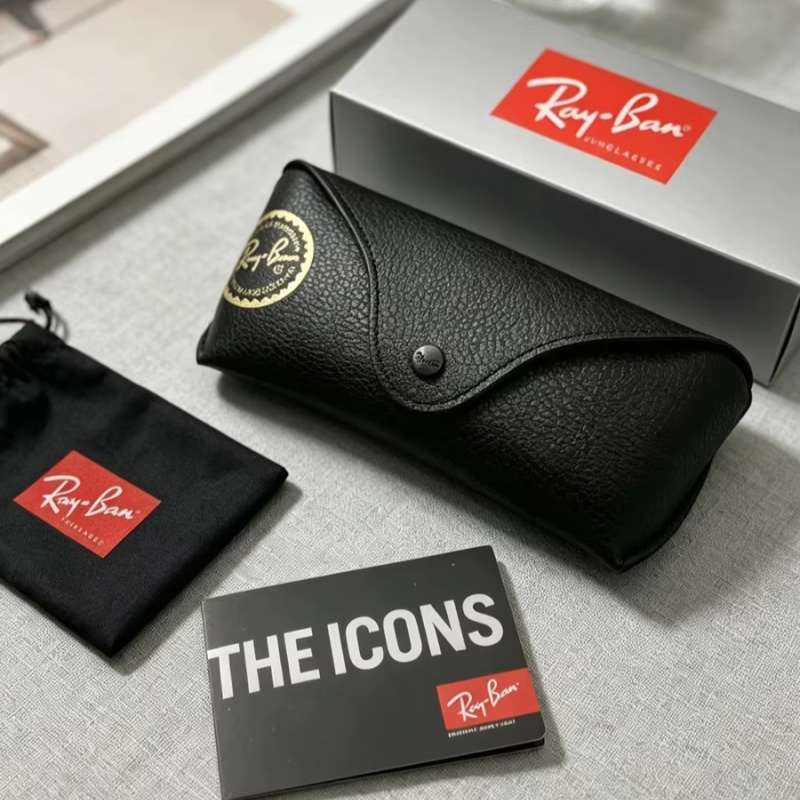 Ray-Ban Leather Sunglasses Cas - Travel Accessories Gifts For Men 评论和价格