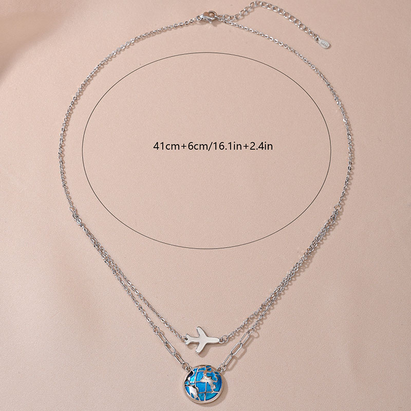 Fashion Double Chain Globe Air - Travel Accessories Gifts For Men 评论和价格