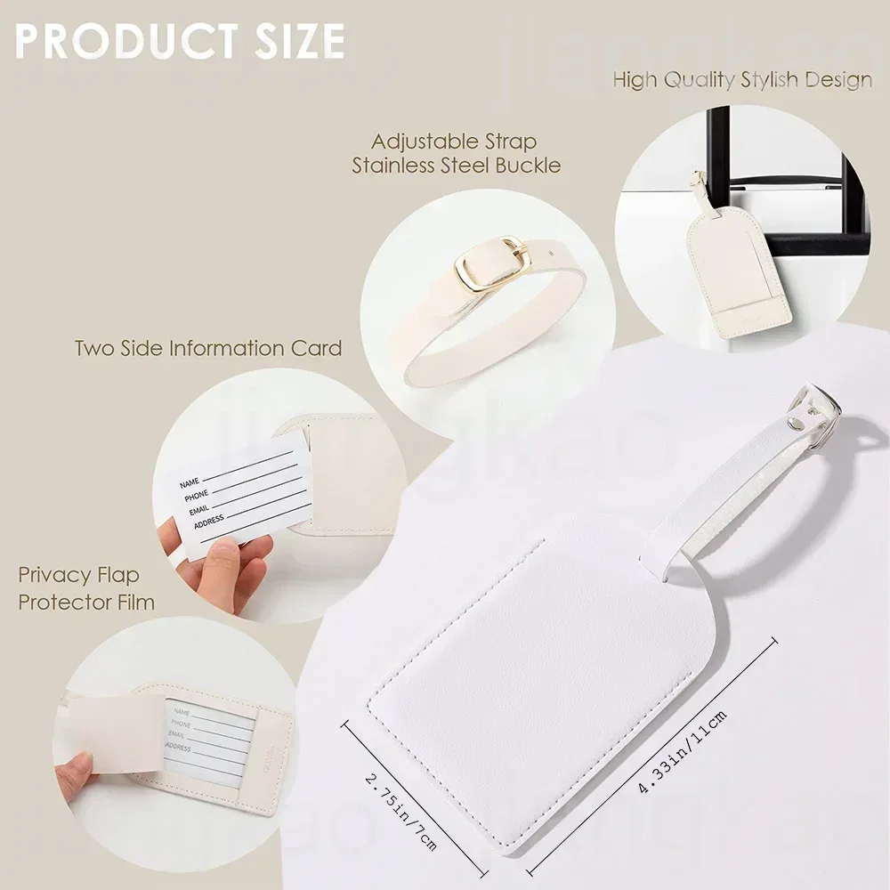 Personalized PU Luggage Tag He - Travel Accessories Gifts For Her 评论和价格
