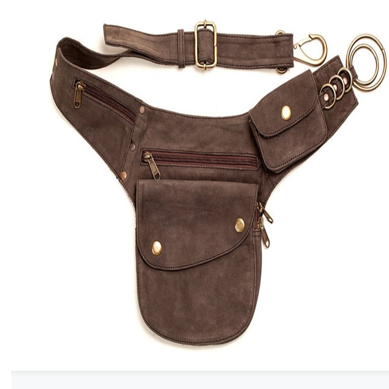 Steampunk Handmade Leather Uti - Travel Accessories Hip Belt 评论和价格