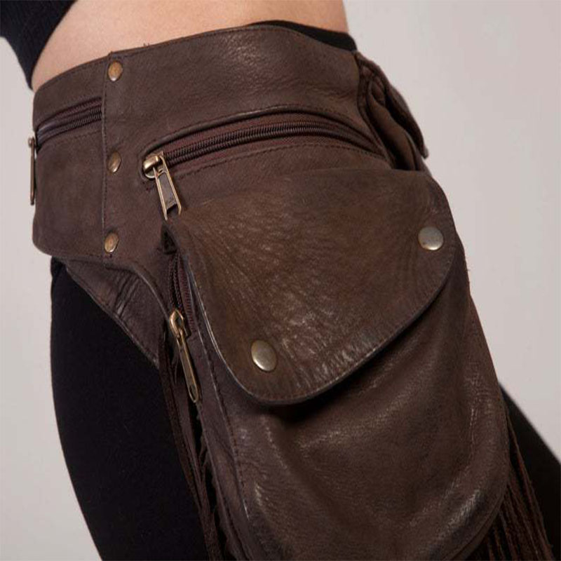 Steampunk Handmade Leather Uti - Travel Accessories Hip Belt 评论和价格