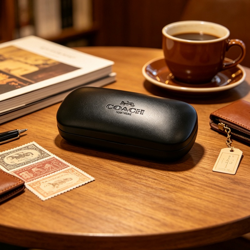 COACH Black Hard Glasses Case  - Travel Accessories Gifts For Men 评论和价格